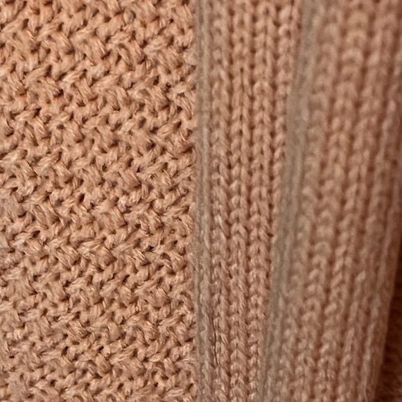 Military Hippie Open Cardigan Sweater, Peach | OS - Picture 6 of 8